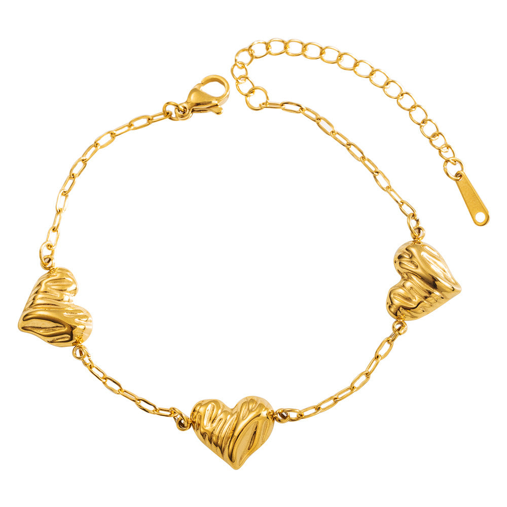 Wholesale titanium steel bracelet heart star pendant bracelet